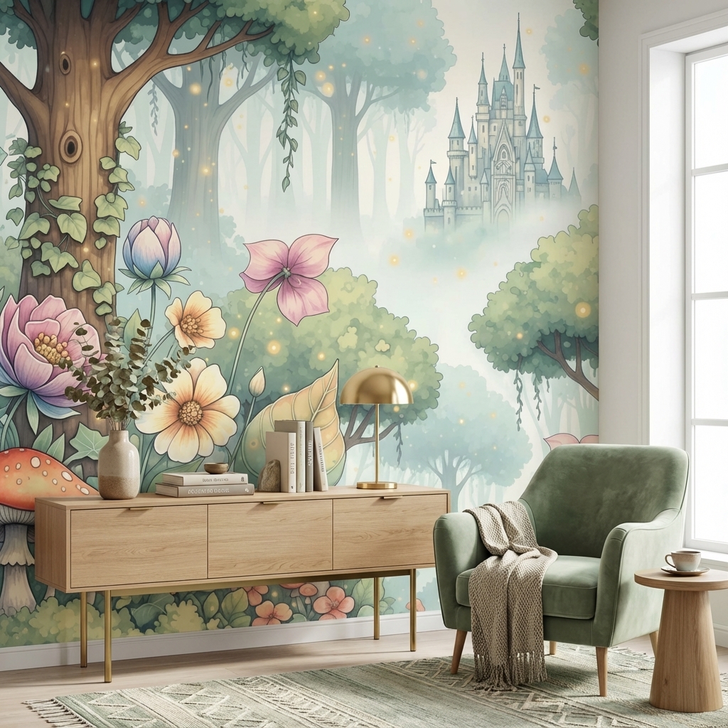 Çocuk Odası Masal Duvar Kağıdı – Kolay Uygulama Peel & Stick