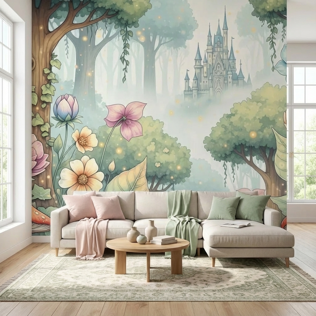 Çocuk Odası Masal Duvar Kağıdı – Kolay Uygulama Peel & Stick