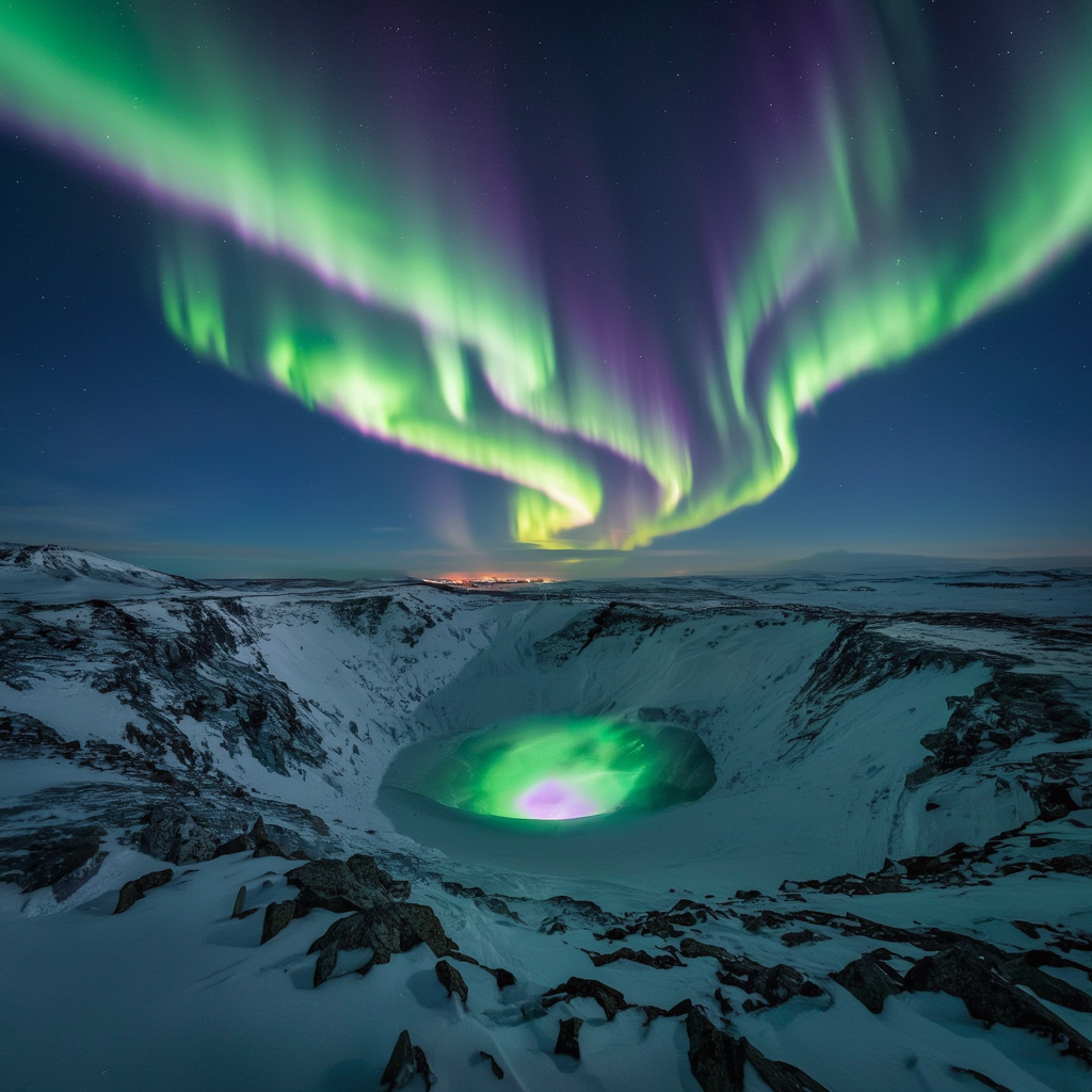 Kuzey Işıkları Aurora Borealis Duvar Kağıdı