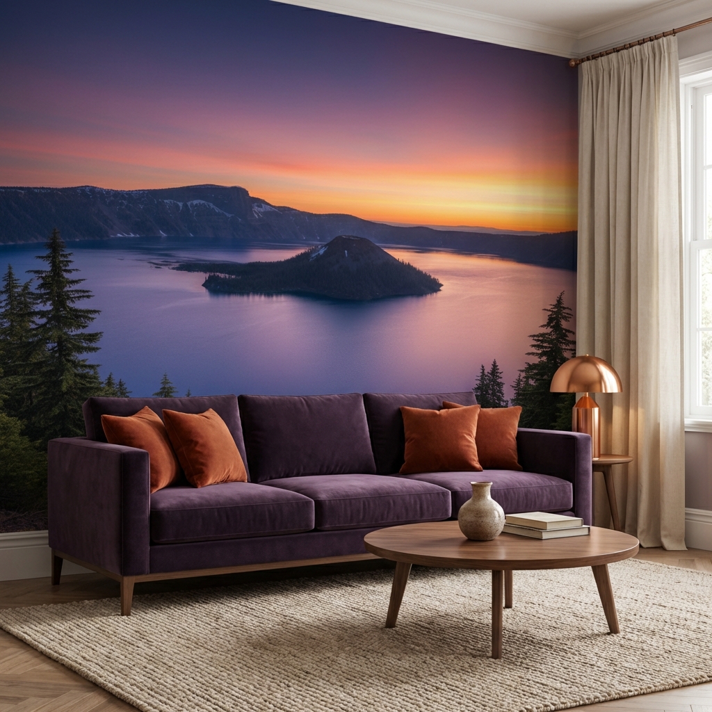 Gün Batımı Göl Manzarası Romantik Duvar Kağıdı