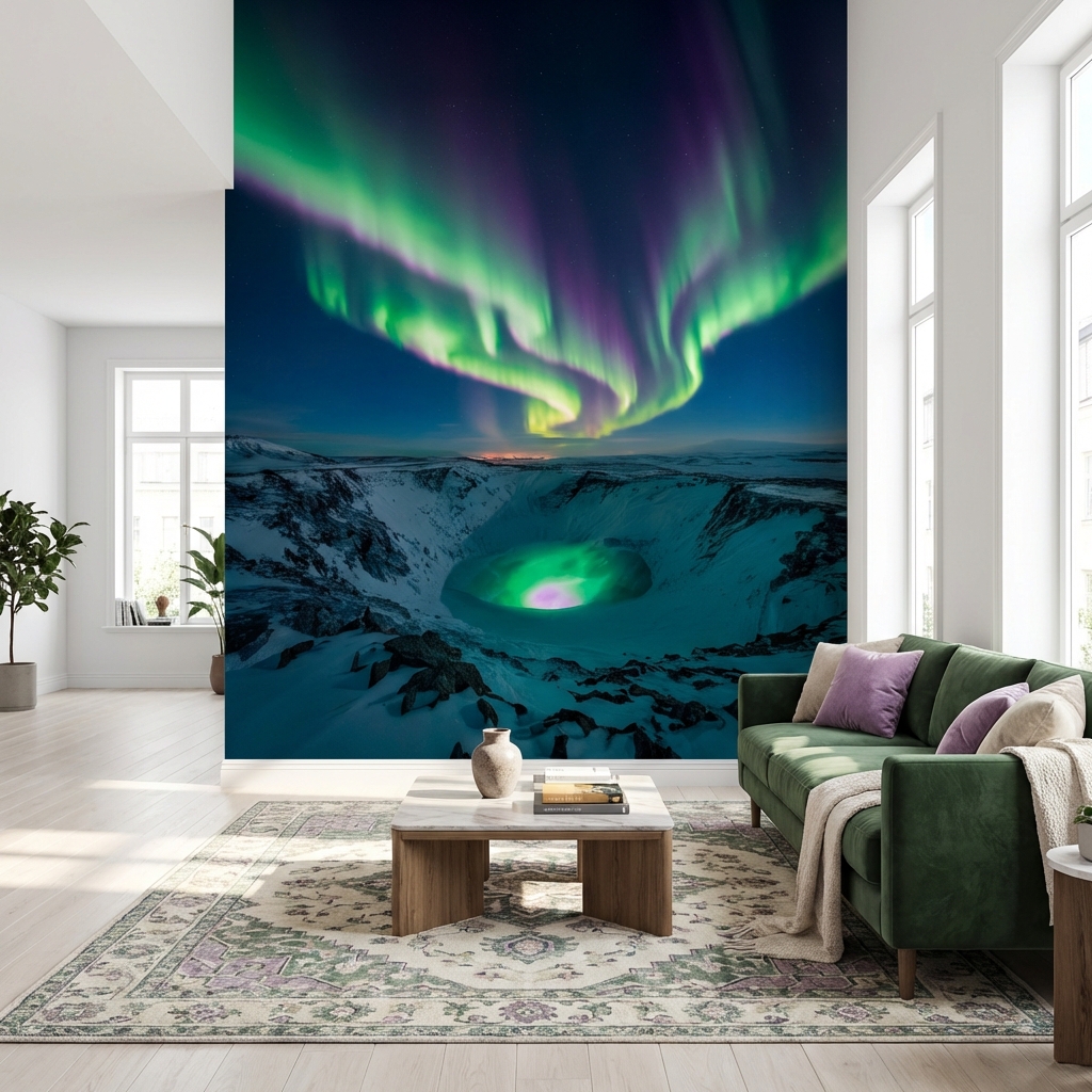 Kuzey Işıkları Aurora Borealis Duvar Kağıdı